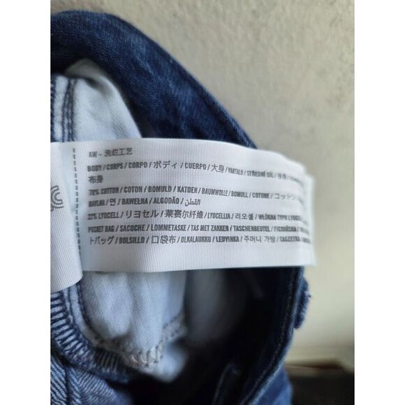 Abercrombie & Fitch Blue Loose High Rise Straight Leg Jeans Pants size 32/14S - Picture 8 of 8